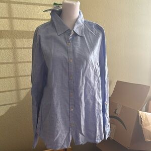 NWT Orvis linen long sleeve top